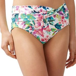 Tommy Bahama Fleur De Flora High Waist White Bikini Swim Bottom XXS/TTP